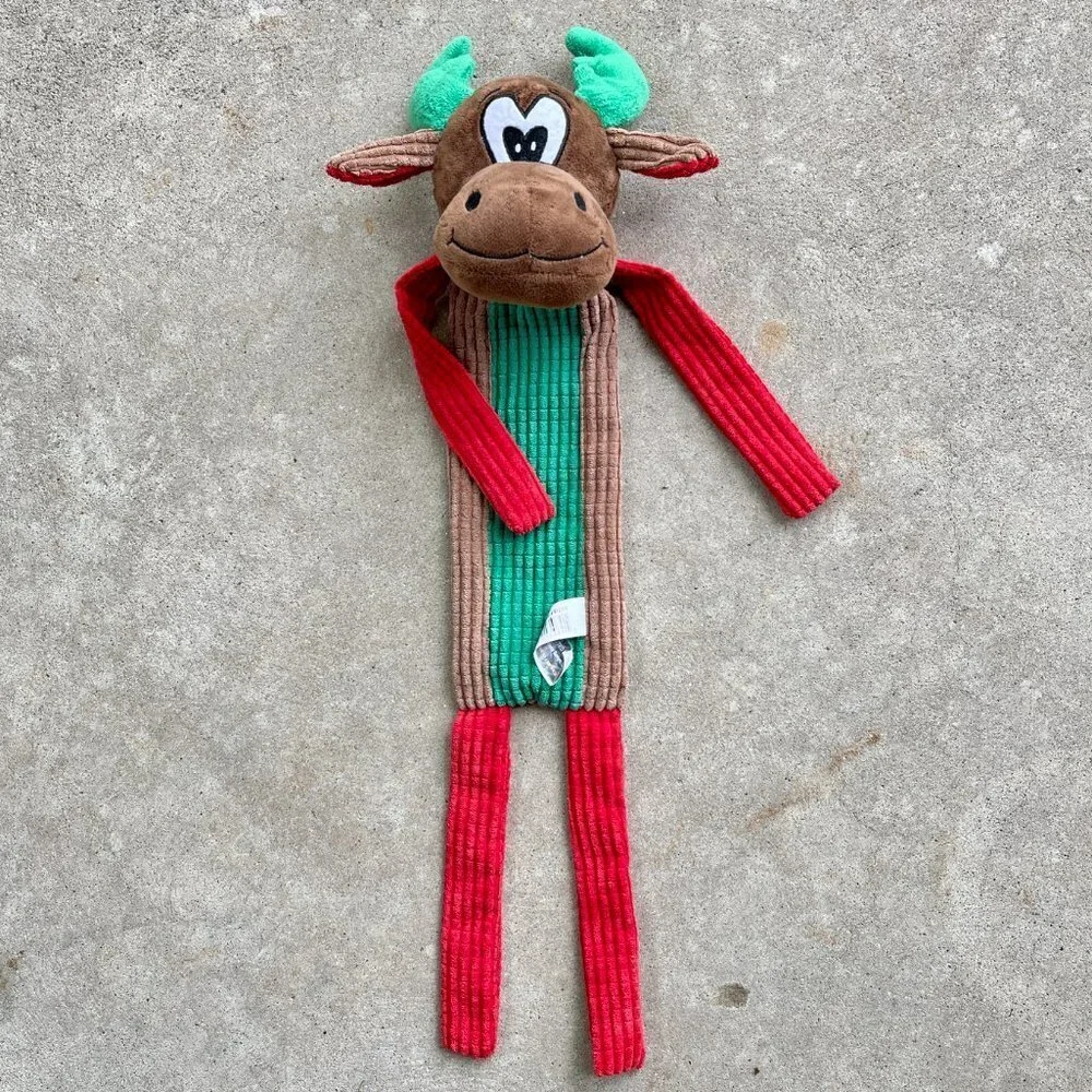 Large Christmas Moose Dog Toy
